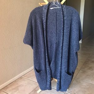 Athleta Cocoon Cardigan Sweater Blue